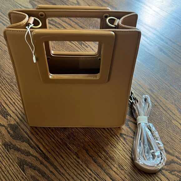 Square-Handle Satchel color Tan By Anthropologie - Picture 5 of 6